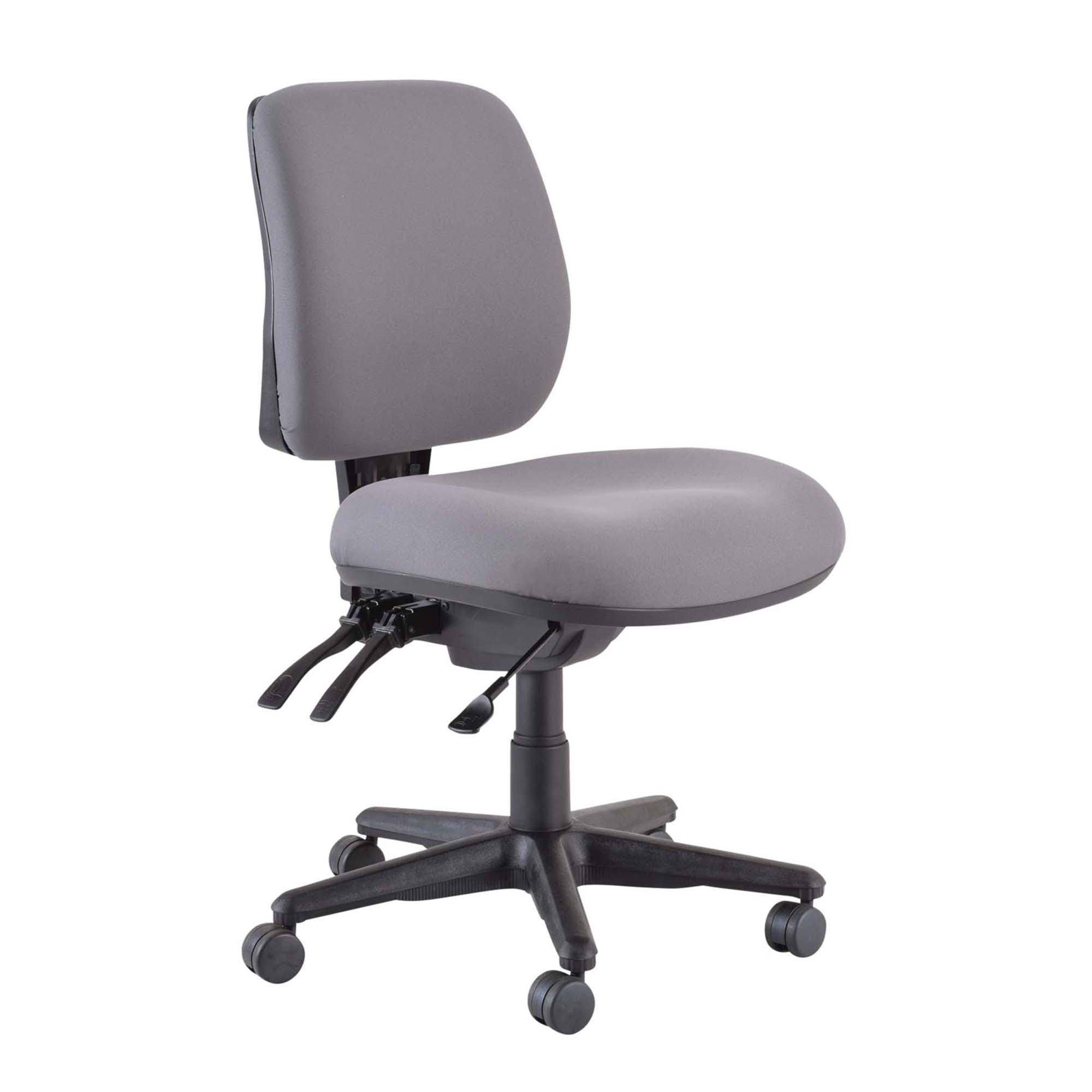 Buro Roma 3 Lever Mid Back Charcoal chair, nylon base