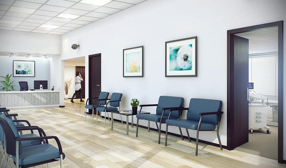 Buro Concord and Buro Lindis in medical waiting room