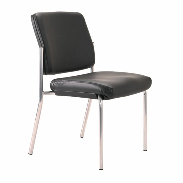 Buro Lindis 4 leg waiting room chair PU angle photo