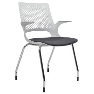 Konfurb Harmony 4 leg chair light grey front angle
