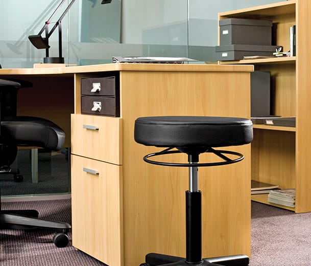 Buro Revo stool next to office desk
