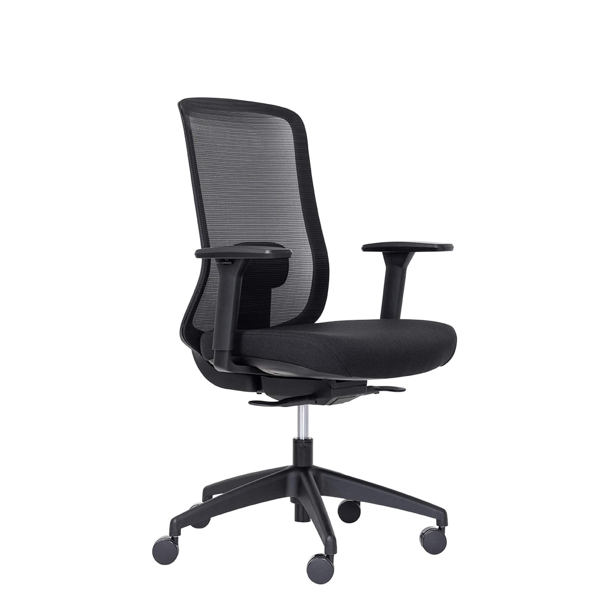 Buro Elan with arms black ergonomic chair front angle