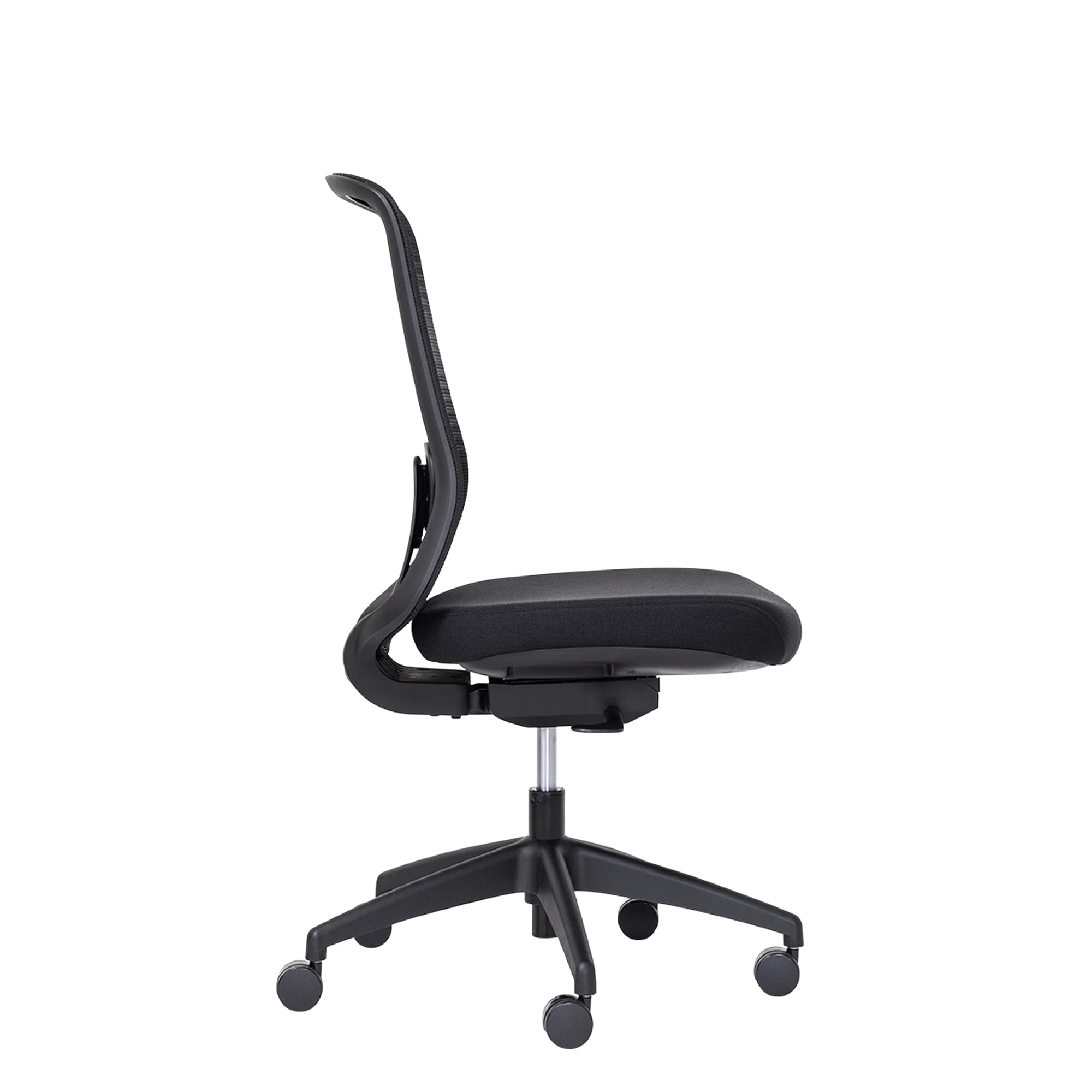 Buro Elan black ergonomic chair side angle