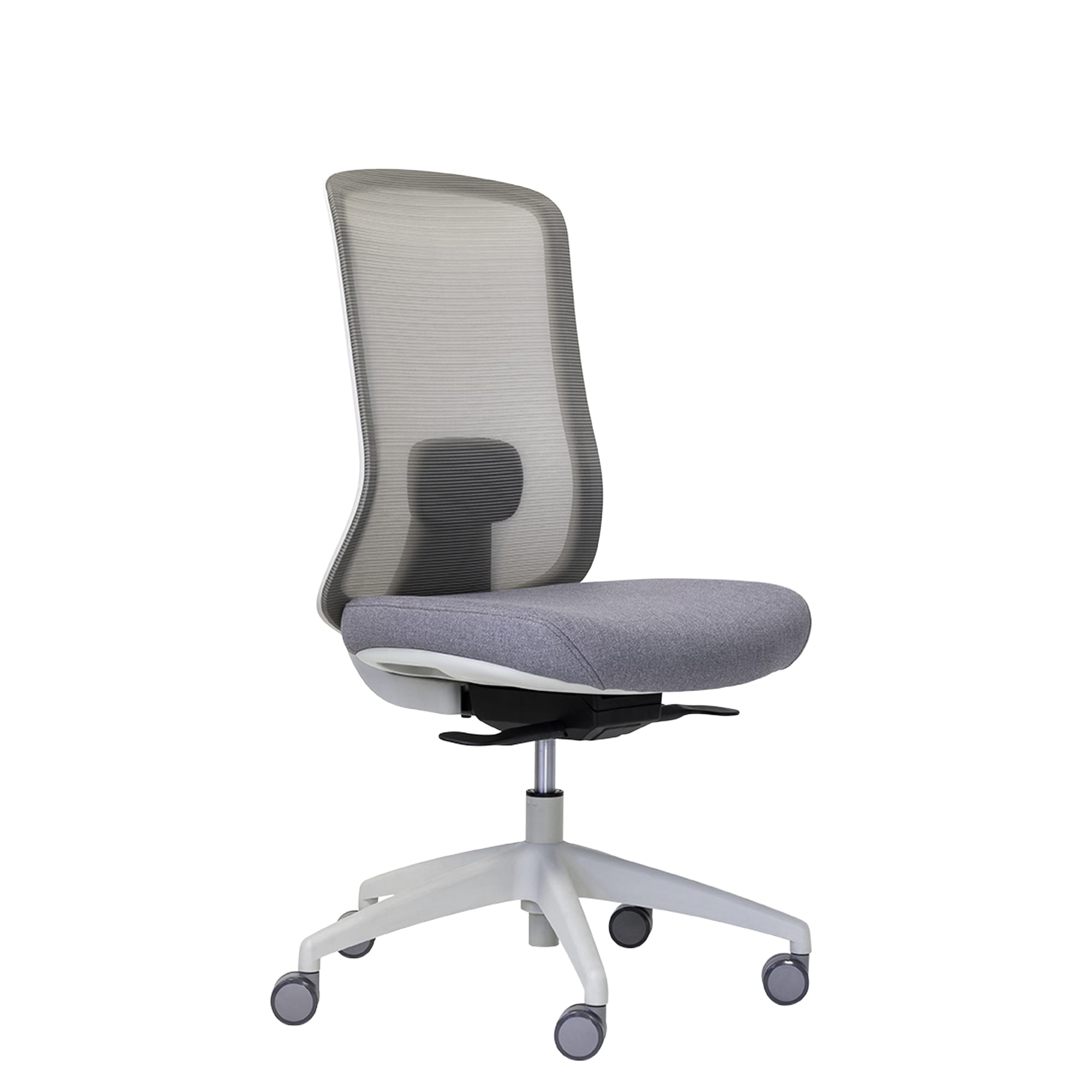 Buro Elan light grey office chair front angle