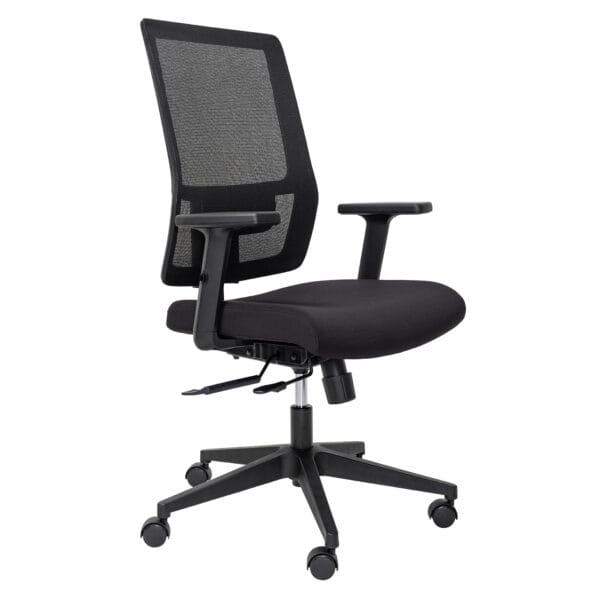 Buro Mantra office chair with arms front angle