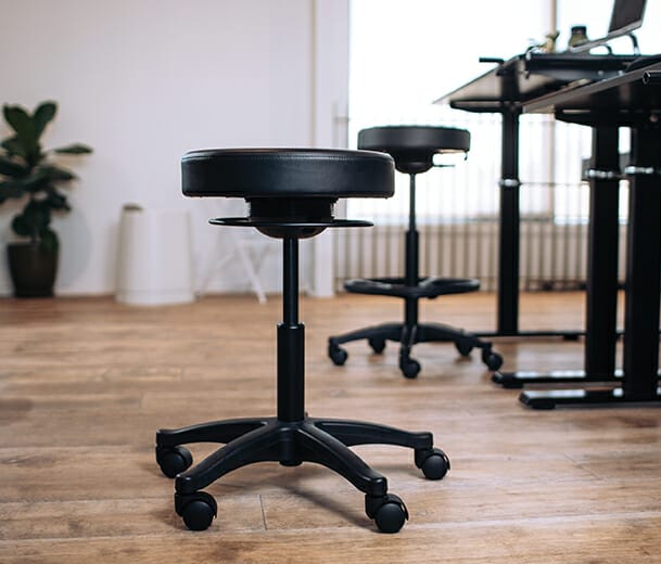 buro polo stool and buro polo drafting stool in office