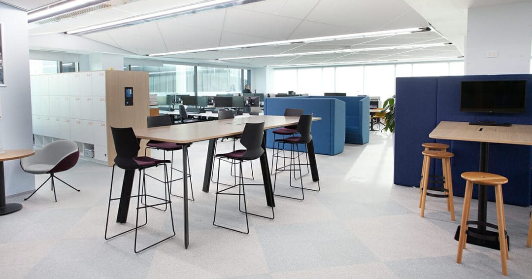 konfub fly barstools in the Genesis office in Auckland