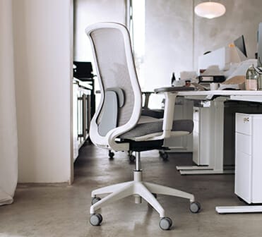 buro elan mesh back chair in office