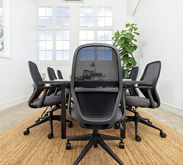mondo soho mesh back chair in meeting room