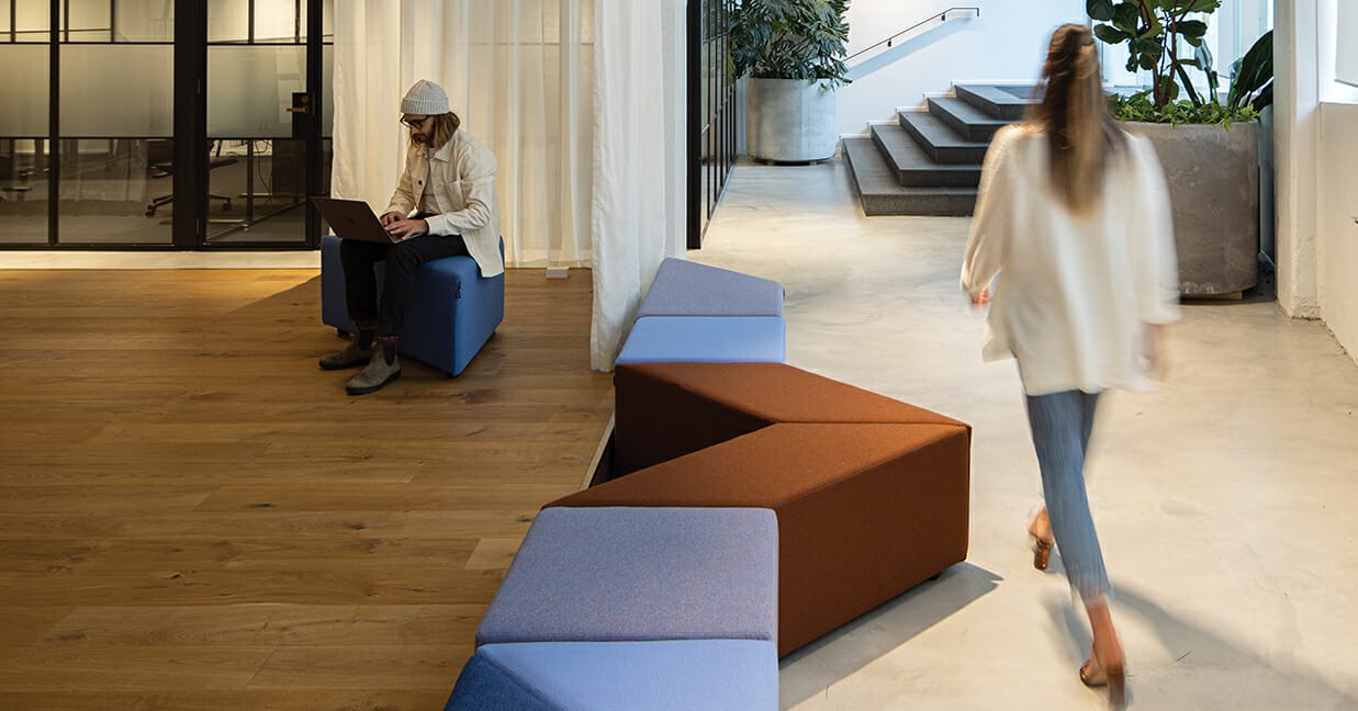 konfurb eightby4 modular seating for collaborative workspace