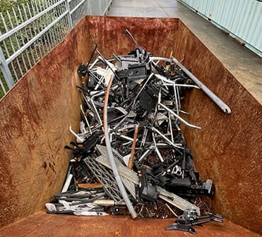 recycling metal from chairs in NZ