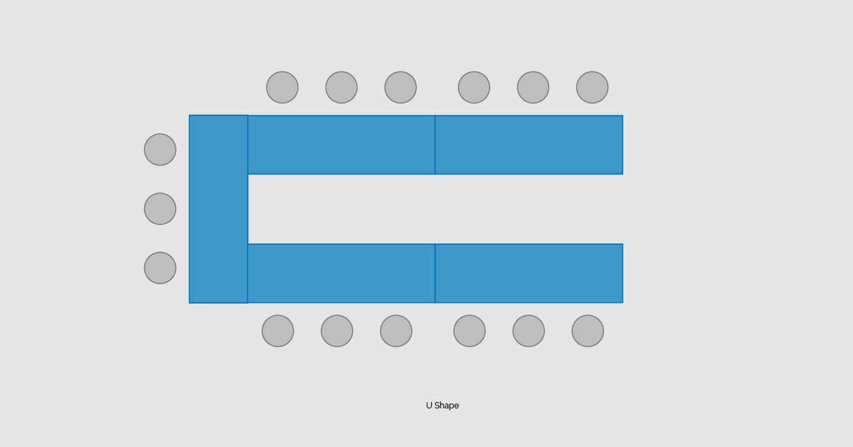 U style large conference room layout