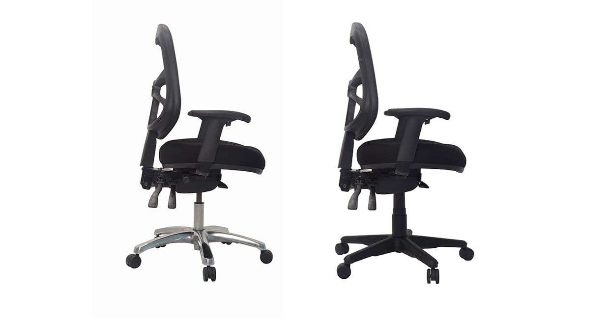 buro metro ali and nylon base chairs