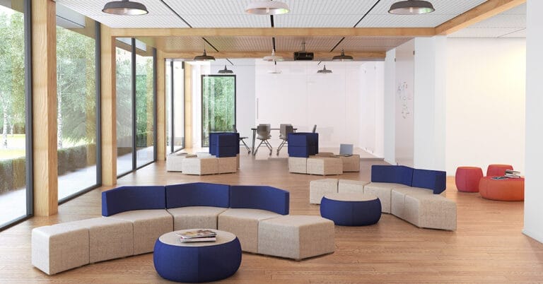 Konfurb Star modular furniture in collaborative workspace