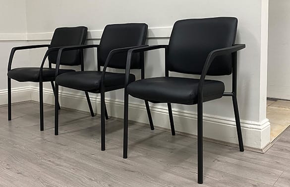 buro lindis chairs in medical waiting room