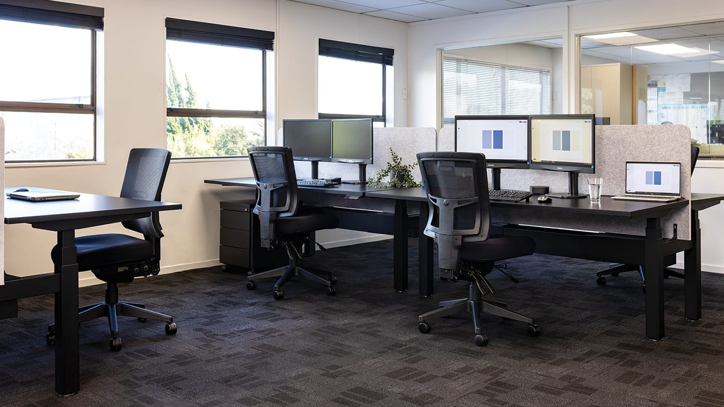 Buro Metro II office chairs at ergonomic workstations