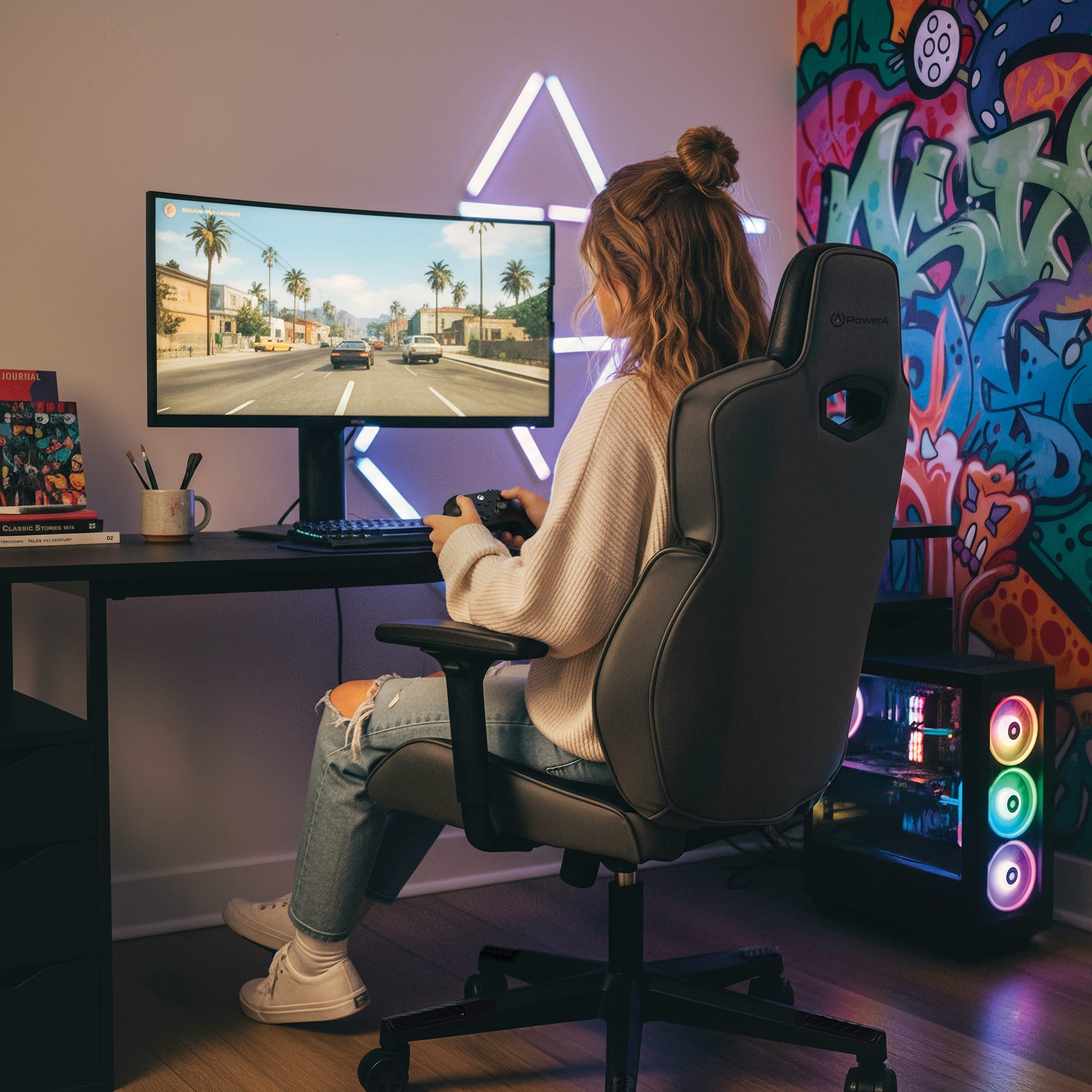Buro Raider Gaming Chair with female gamer
