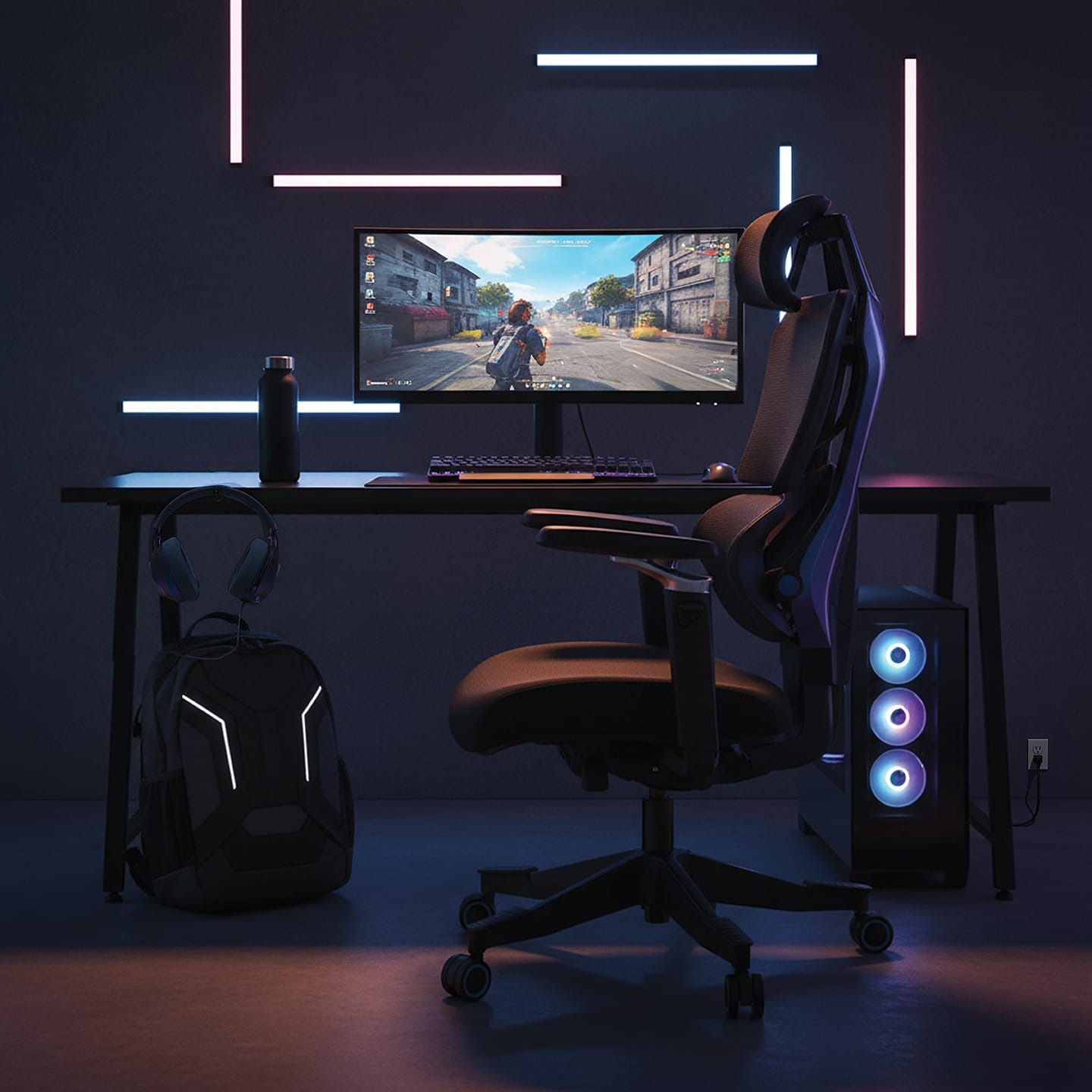 Buro Sentinel Gaming Chair Gaming night scene