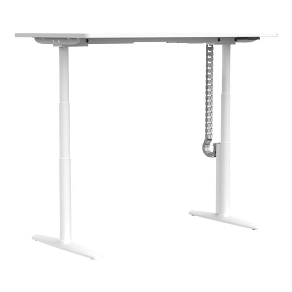Syntra Single Height Adjustable Desk white frame front