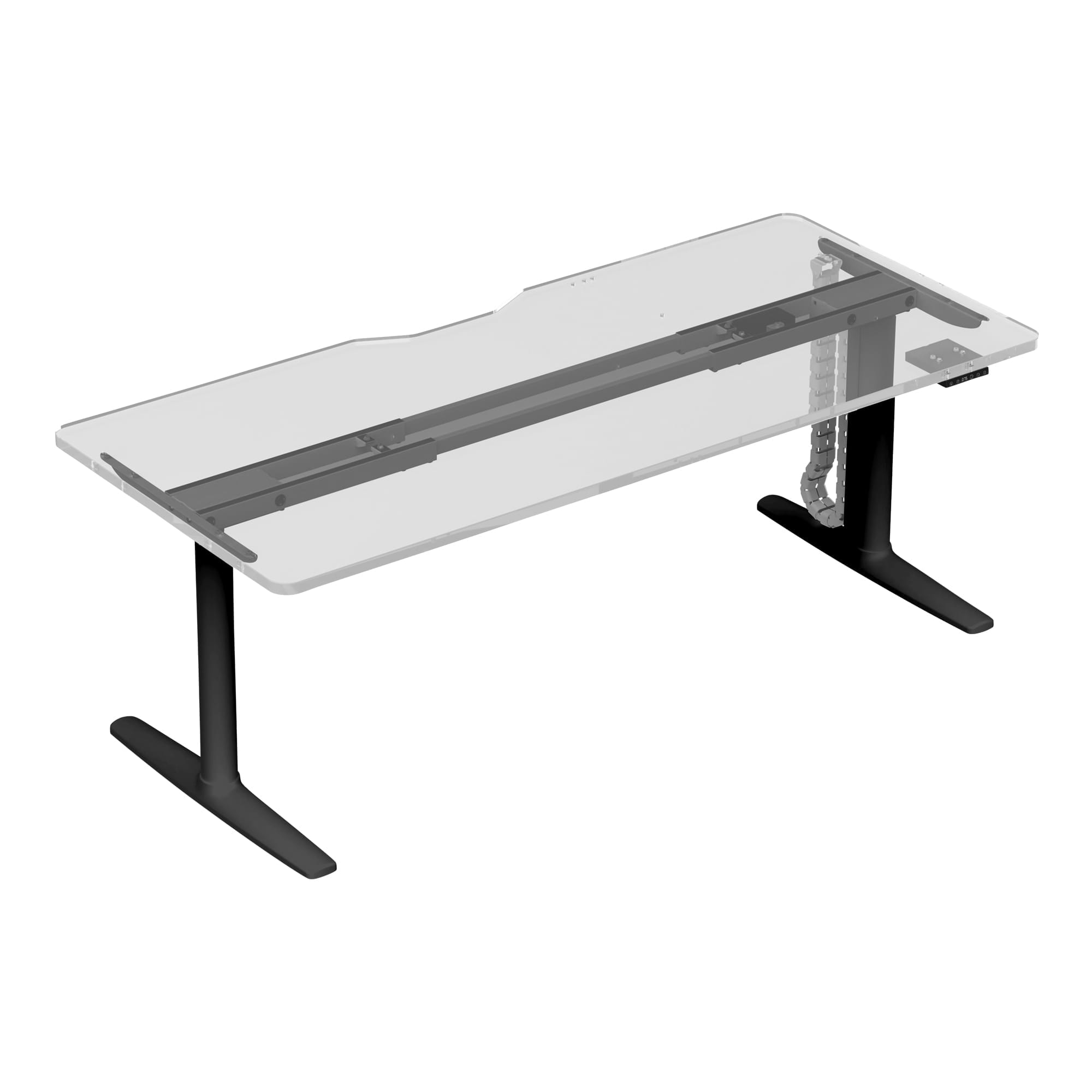 Buro Syntra Height Adjustable Desk Ghost front angle