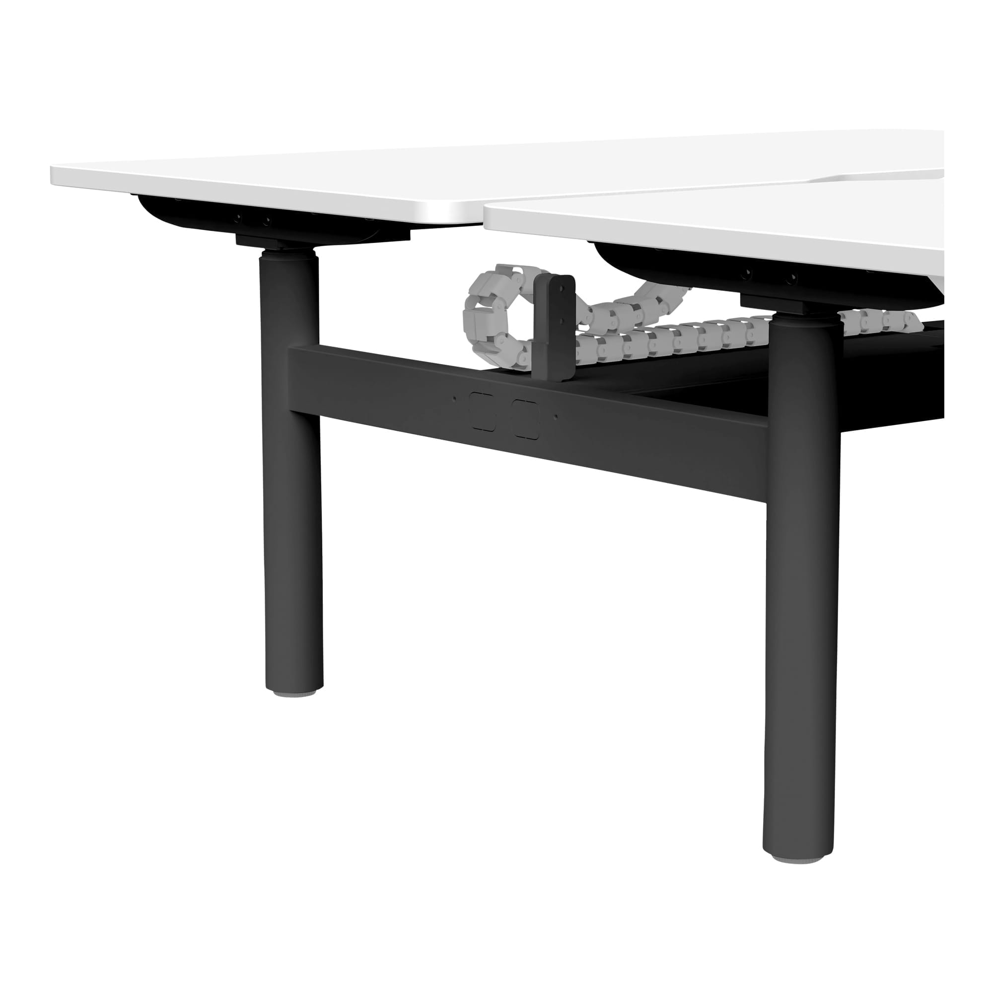 Buro Syntra Height Adjustable Desk Back to Back close up