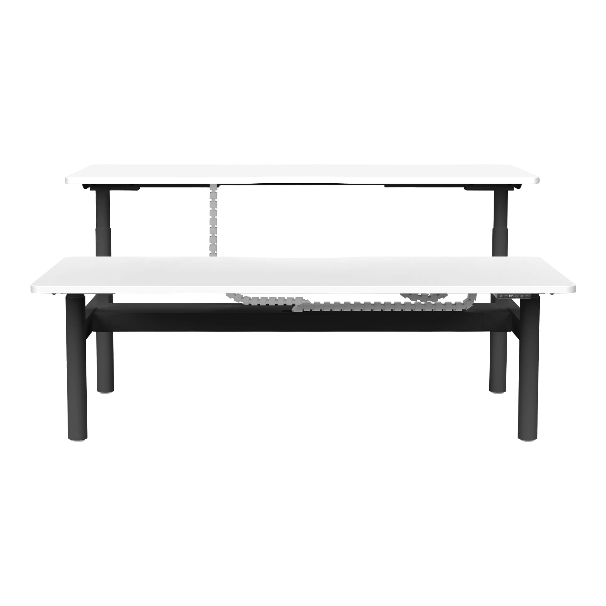 Syntra Back to Back Height Adjustable Desk black frame