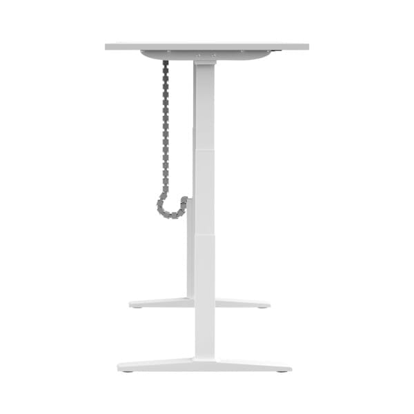 Buro Altri Single Height Adjustable Desk 1500x800 white highest position side