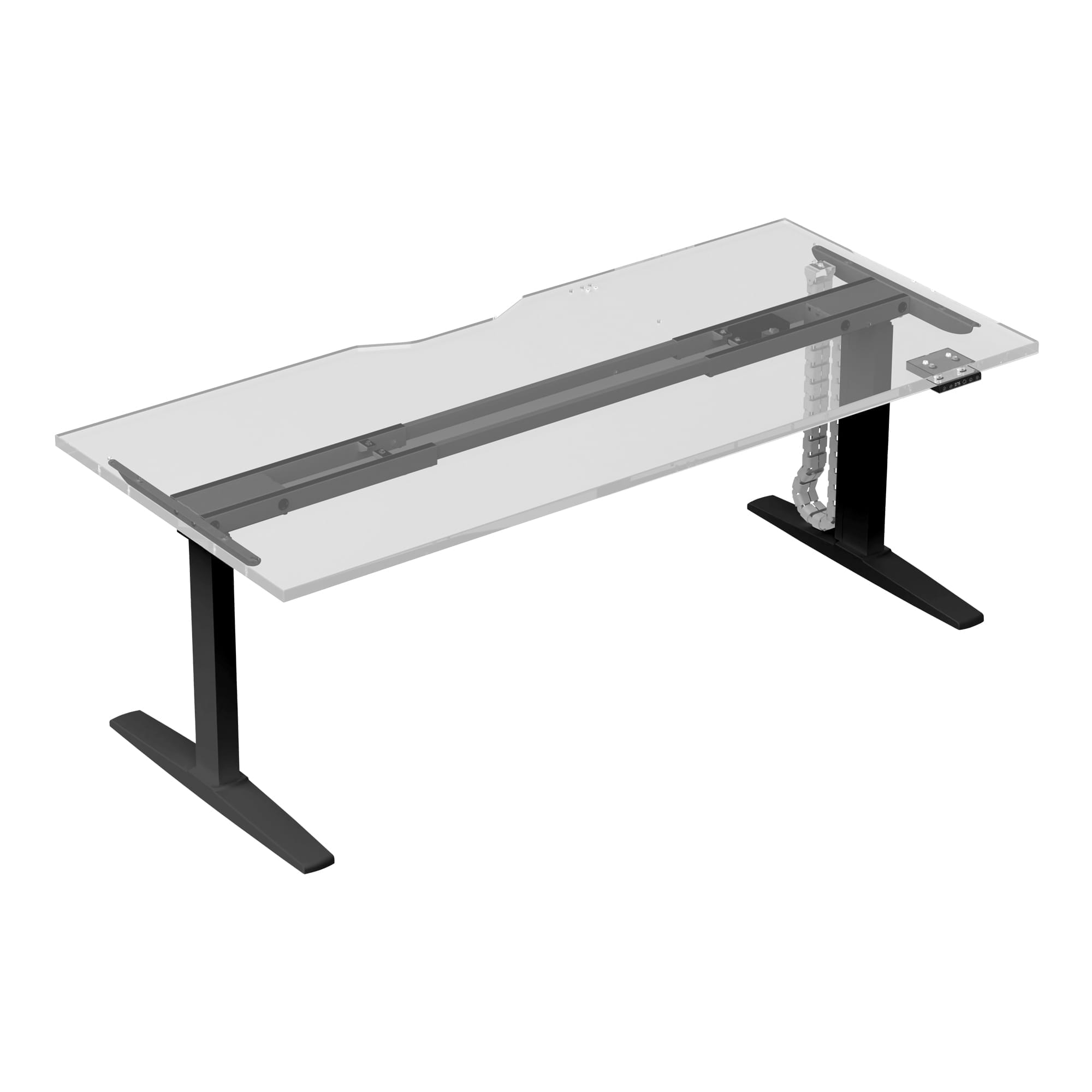 Buro Altri Single Height Adjustable Desk 1800x800 Black frame