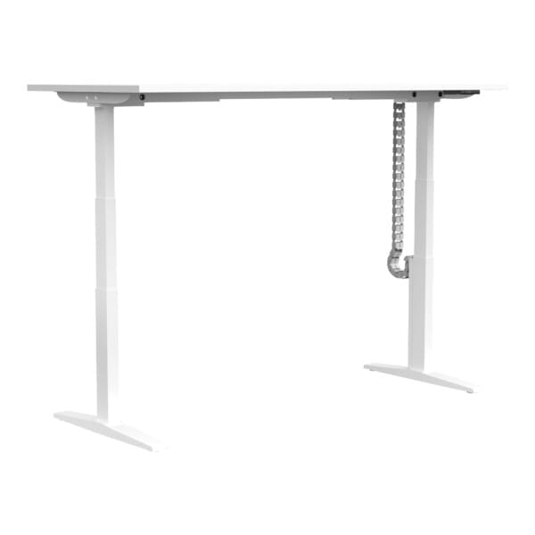 Buro Altri Single Height Adjustable Desk 1800x800 white frame highest position