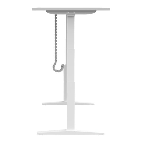 Buro Altri Single Height Adjustable Desk 1800x800 white frame highest position